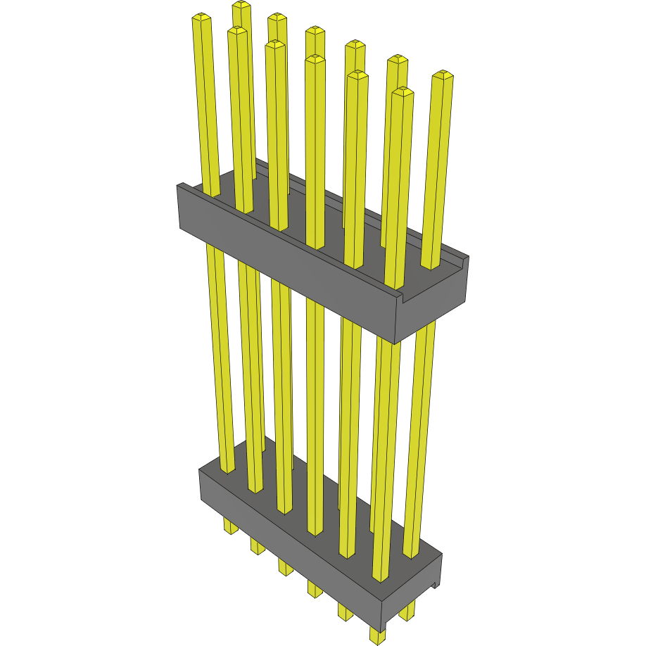 Samtec-DW-06-19-F-D-866 Embases de raccordement et réceptacles PCB Conn Board Stacker HDR 12 POS 2.54mm Solder ST Top Entry Thru-Hole Bulk