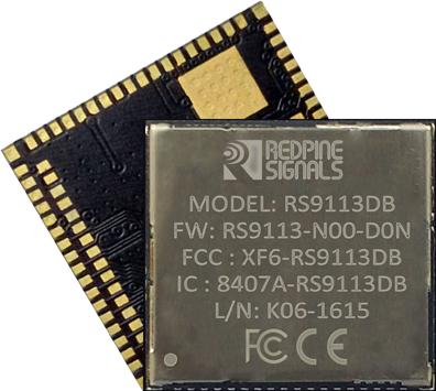 Silicon Labs-RS9113-N00-D0N-X00 Modulo wireless combinato WLAN+BT Module 2412MHz to 2484MHz/4910MHz to 5825MHz Tray