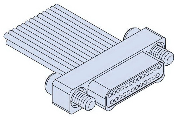 Glenair-891-001-21PA2-0A7-12J Andere Kabelbaugruppen Cable Assembly Pigtail 0.304m 30AWG Nanominiature 21 POS M Crimp