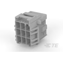 TE Connectivity-5-1971875-3 Carcaza de cables discretos de conector Conn Housing RCP 9 POS 6mm Crimp ST Panel Mount Light Gray Carton