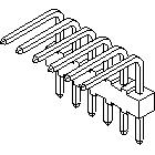Molex-0022122131 连接器插头及 PCB 插座 Conn Unshrouded Header HDR 13 POS 2.54mm Solder RA Side Entry Thru-Hole KK Bag