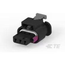 TE Connectivity-1-1718644-1 Gaine de câblage de raccordement discret Conn Housing RCP 3 POS 4mm Crimp ST Cable Mount Black Box