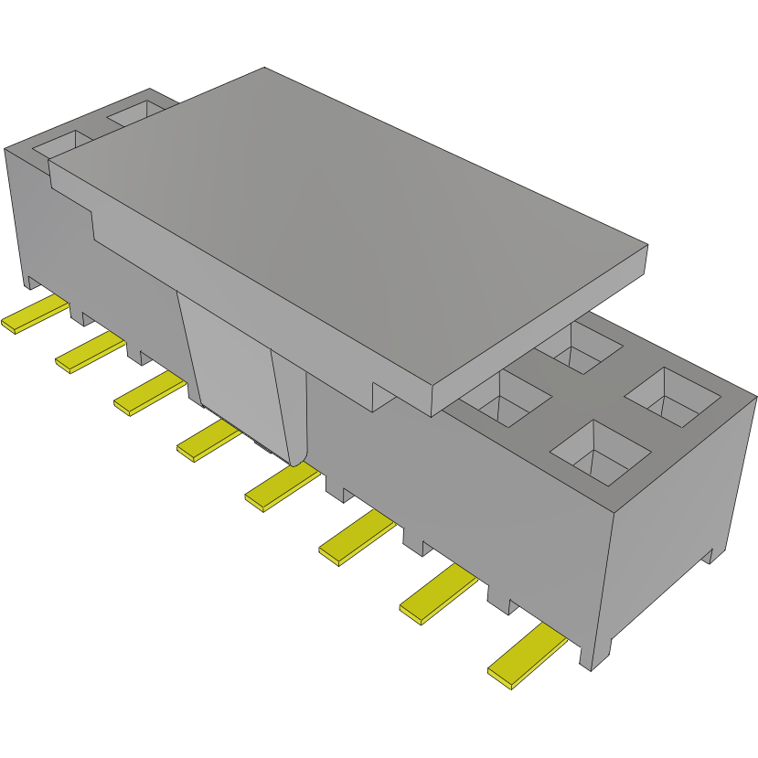 Samtec-SMM-108-02-L-D-P-TR Steckverbinderleisten und Leiterplattenbuchsen Conn Socket Strip SKT 16 POS 2mm Solder ST Top Entry SMD TIGER EYE™ T/R