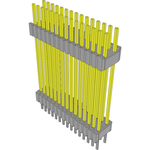 Conn Board Stacker HDR 30 POS 1.27mm Solder ST Thru-Hole Tube