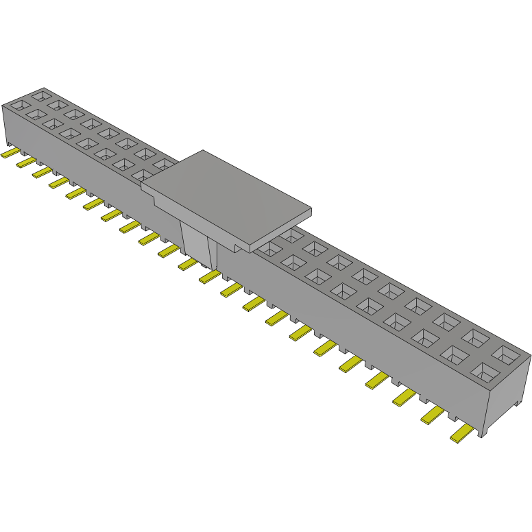Samtec-SMM-122-02-S-D-P Steckverbinderleisten und Leiterplattenbuchsen Conn Socket Strip SKT 44 POS 2mm Solder ST Top Entry SMD TIGER EYE™ Tube