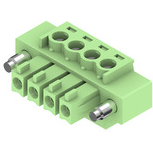 Weidmuller-1793060000 Steckverbinder, Klemmenblöcke Conn Terminal Block SKT 4 POS 3.81mm Screw RA Cable Mount 10A Box