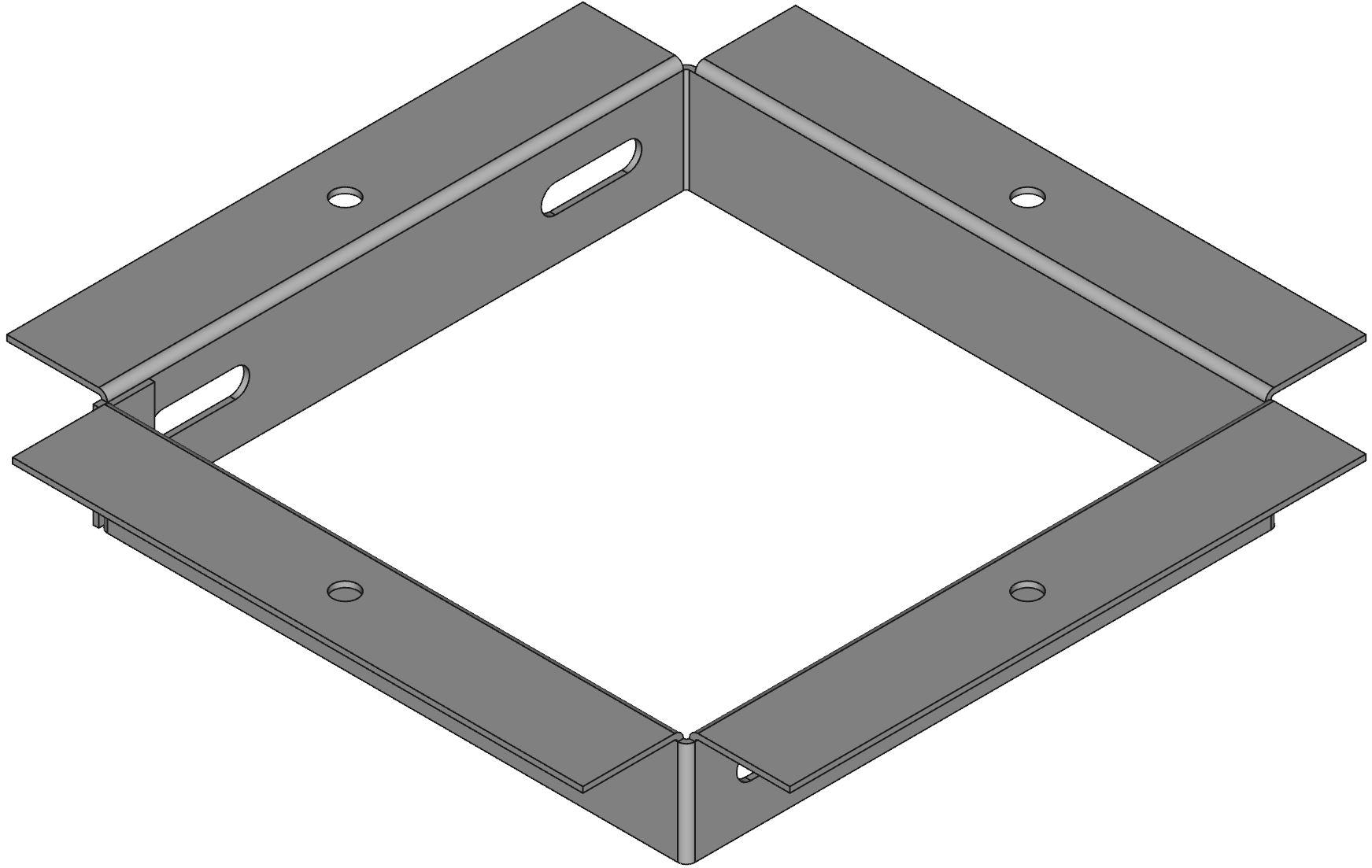 Hammond Manufacturing-CWAD6 Cable Accessories Wiring Ducts Box Adapter Square Panel Mount Steel Gray