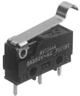 Panasonic-AV3244613 Interruptor de acción ultrarrápida Switch Snap Action N.O./N.C. SPDT Simulated Roller Lever 0.1A 250VAC 30VDC 0.34N Screw Mount Solder
