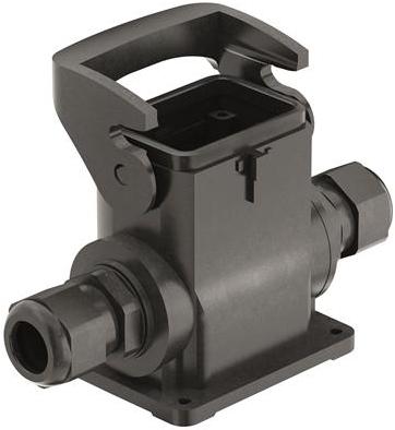 HARTING-19431060290 Schrumpfbalgenadapter Surface Mount Housing 90° 6/B Shell Size Glass Fibre Reinforced Polyamide Self Lock