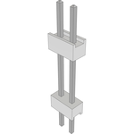 Conn Board Stacker HDR 2 POS 2.54mm Solder ST Thru-Hole Bulk