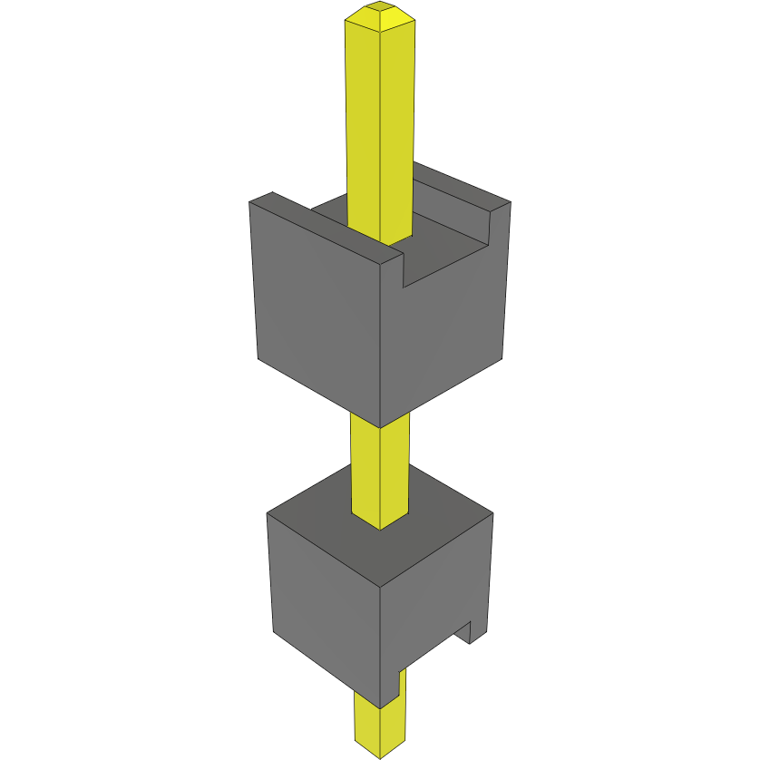 Samtec-DW-01-08-T-S-313 Steckverbinderleisten und Leiterplattenbuchsen Conn Board Stacker HDR 1 POS 2.54mm Solder ST Top Entry Thru-Hole Bulk