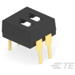 TE Connectivity-ADF0204 DIP-Schalter Switch DIP OFF ON SPST 2 Flush Slide 0.1A 24VDC PC Pins 2.54mm Thru-Hole Tube
