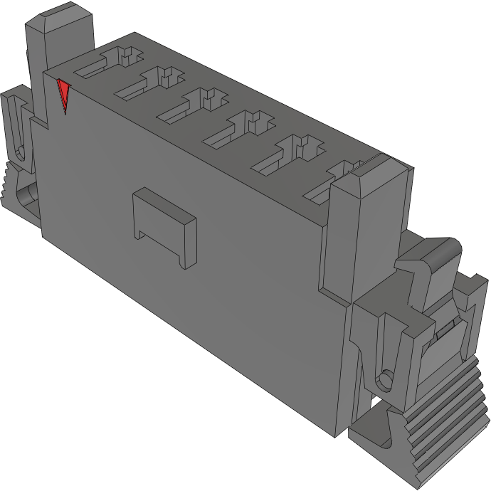 Samtec-IMS5-06-02 Connector Discrete Wire Housing Conn Housing RCP 6 POS Crimp ST Cable Mount Bulk