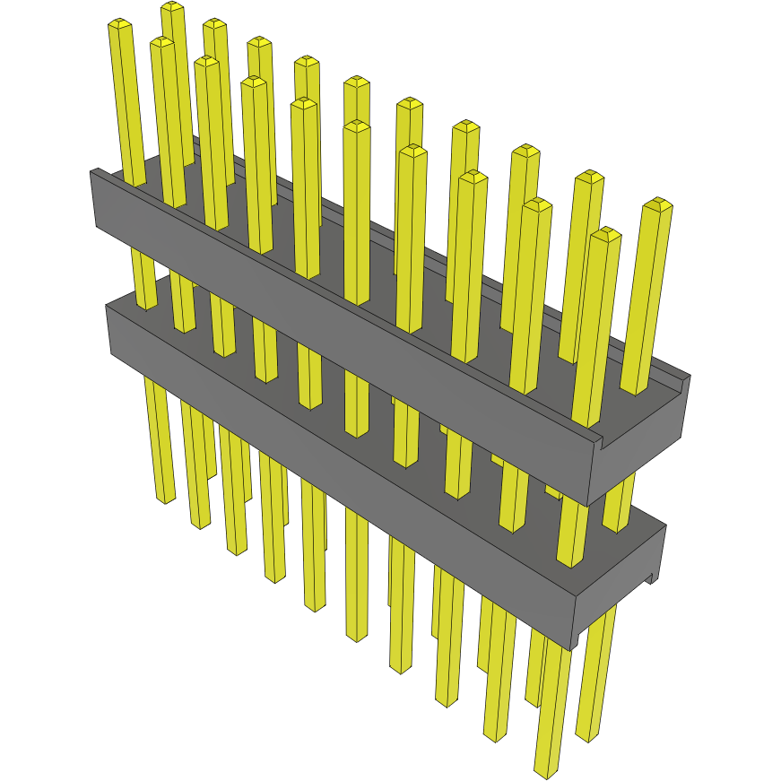 Samtec-EW-10-11-G-D-350 Connector Headers and PCB Receptacles Conn Board Stacker HDR 20 POS 2.54mm Solder ST Top Entry Thru-Hole Bulk