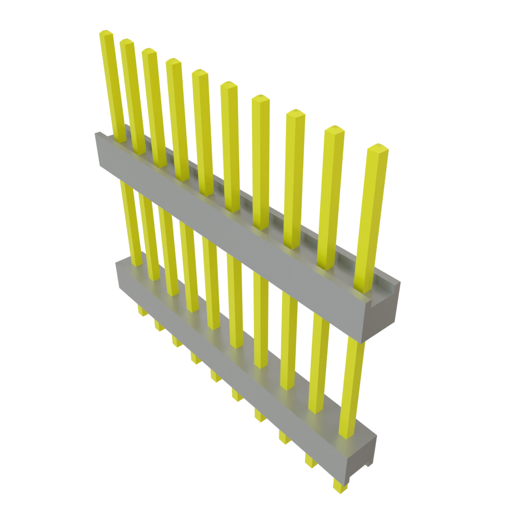Samtec-DW-10-11-G-S-540 Connector Headers and PCB Receptacles Conn Board Stacker HDR 10 POS 2.54mm Solder ST Top Entry Thru-Hole Bulk