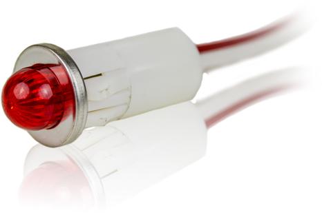 VCC (Visual Communications Company, LLC)-1091M1-24V Panel Mount Indicators Panel Mount Indicator Round 0.5" LED 24V Wire Red