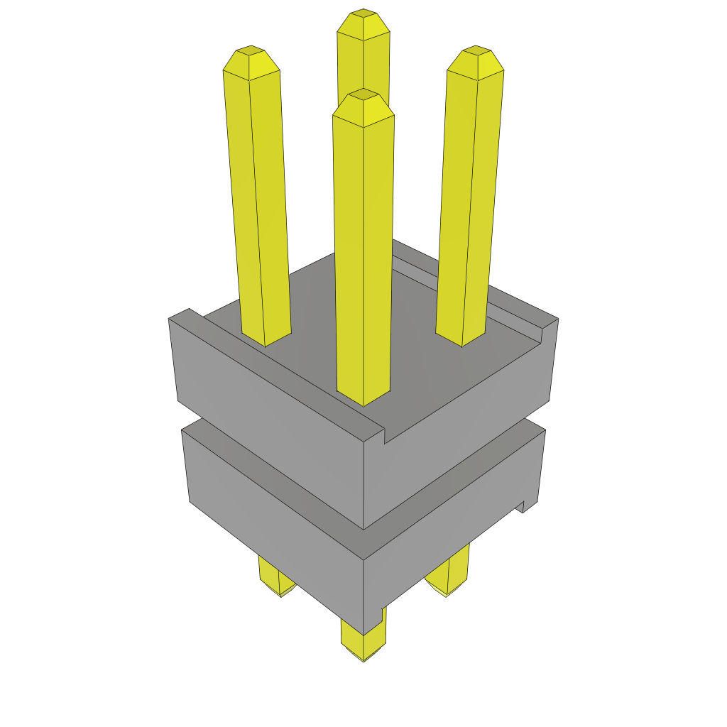Samtec-TW-02-02-G-D-140-080 Steckverbinderleisten und Leiterplattenbuchsen Conn Board Stacker HDR 4 POS 2mm Solder ST Top Entry Thru-Hole Bulk
