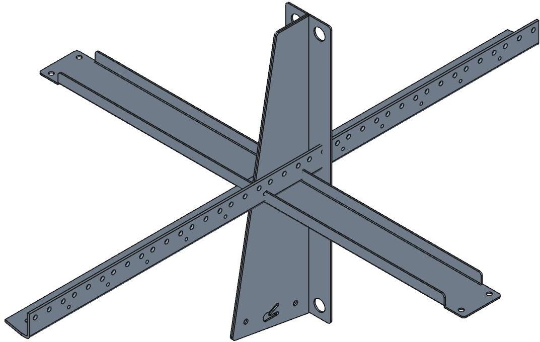 Hammond Manufacturing-HDR12UBK Boîtes, boîtiers et supports Black Steel Rack Mount 2-Post Rack