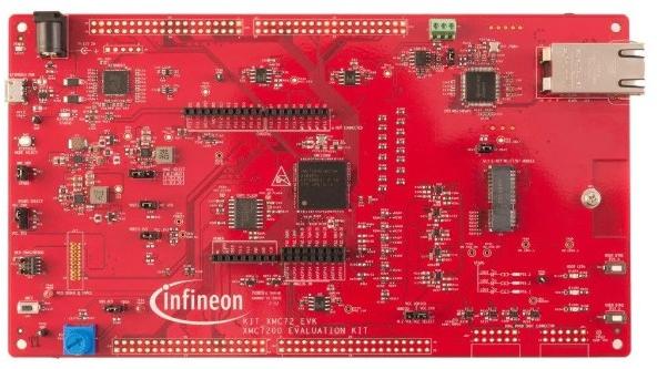 Infineon Technologies AG-KIT_XMC72_EVK Placas y kits de desarrollo del sistema integrado XMC7200D-E272K8384 Microcontroller Evaluation Kit 100MHz/350MHz CPU 1MB RAM 8MB/64MB SPI NOR Flash Win