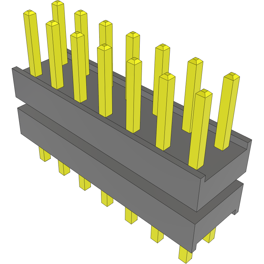 Samtec-DW-07-08-T-D-240 Steckverbinderleisten und Leiterplattenbuchsen Conn Board Stacker HDR 14 POS 2.54mm Solder ST Top Entry Thru-Hole Bulk