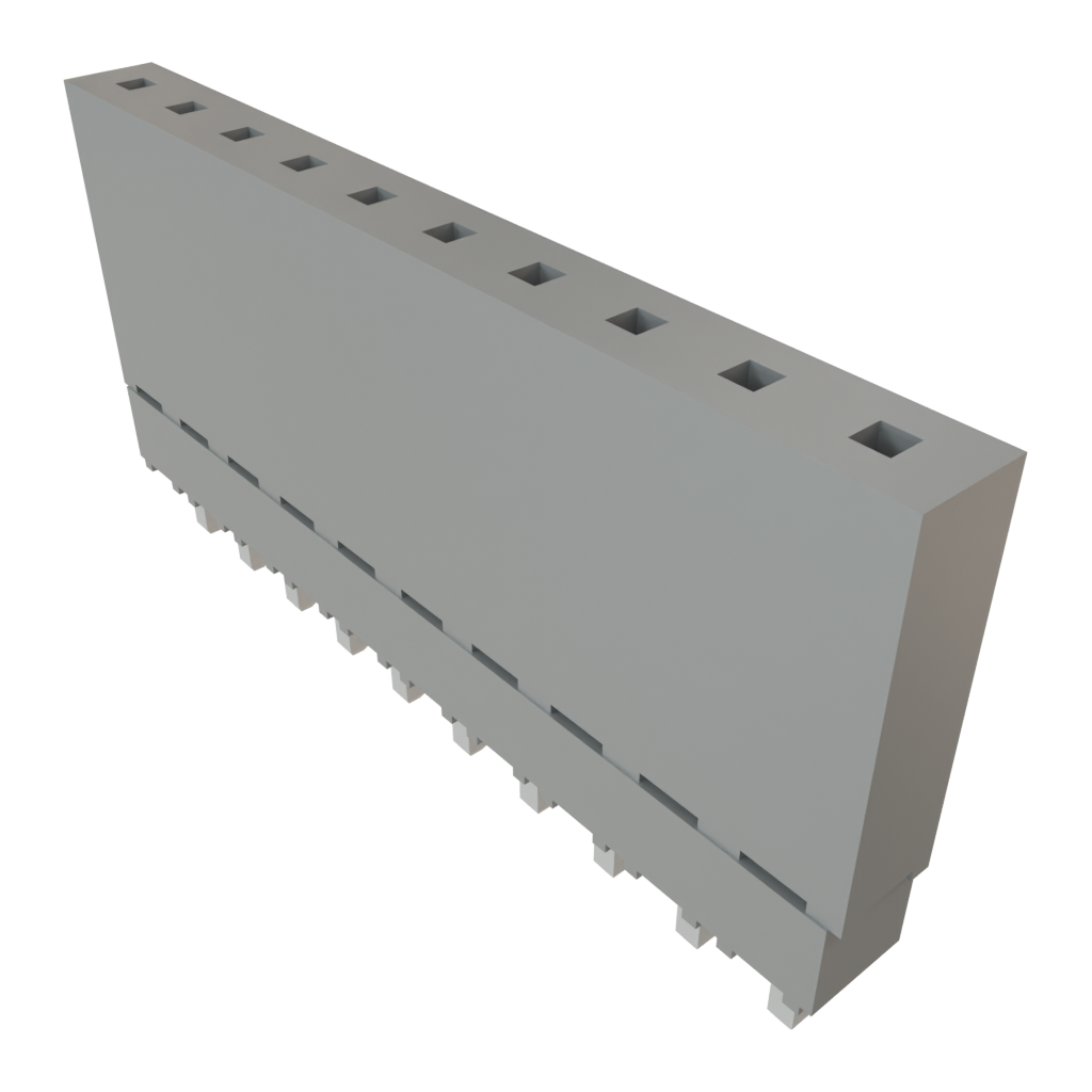 Samtec-ESQ-110-12-L-S Piastre connettori e prese PCB Conn Elevated Socket SKT 10 POS 2.54mm Solder ST Top Entry Thru-Hole Tube
