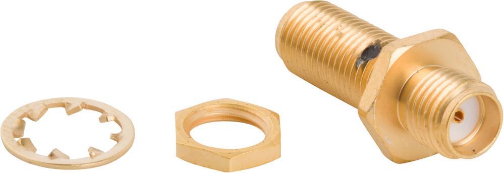 Amphenol RF-901-9209A RF-Steckverbinder Conn SMA Adapter 0Hz to 12.4GHz 50Ohm ST Panel Mount RCP/RCP Gold Bag