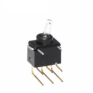 NKK Switches-G12JHCF Interruptor de palanca Switch Toggle ON None ON SPDT Lighted Lever PC Pins 0.1A 28VAC 28VDC 0.4VA PC Mount with Bracket