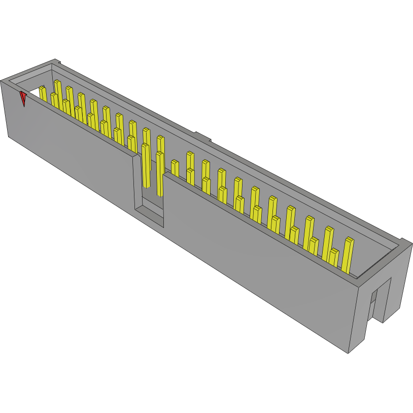 Samtec-TST-120-04-G-D-RA-20 Steckverbinderleisten und Leiterplattenbuchsen Conn Shrouded Header (4 Sides) HDR 40 POS 2.54mm Solder RA Side Entry Thru-Hole Tube