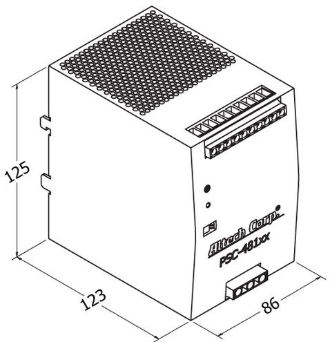 Altech Corporation-PSC-48148 Alimentazione da CA a CC AC/DC Power Supply Single-OUT 48V 10A 480W 13-Pin