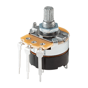 Same Sky (formerly CUI Devices)-PTN24B-C1015K1B Resistor, capacitores variables, potenciómetres y reostates Res Carbon Film POT 10K Ohm 20% 0.5W(1/2W) 1(Elec)/1(Mech)Turns 6mm (24 X 30.5 X 40.2mm) Pin Thru-Hole