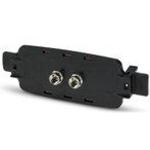 Snap-In Locking Two M12 Faceplate Of The Ecs Family,Color Black (9005), Polycarbonate