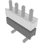 Conn Board Stacker HDR 4 POS 2.54mm Solder ST Top Entry SMD Bulk