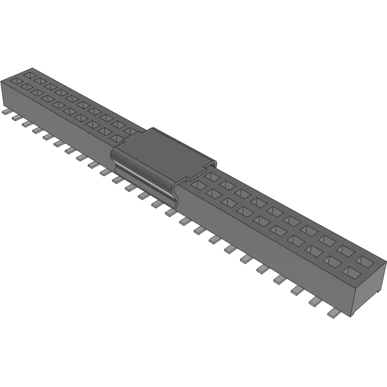 Samtec-CLP-125-02-L-D-BE-P-TR Piastre connettori e prese PCB Conn Socket Strip SKT 50 POS 1.27mm Solder ST Bottom Entry SMD TIGER CLAW™ T/R