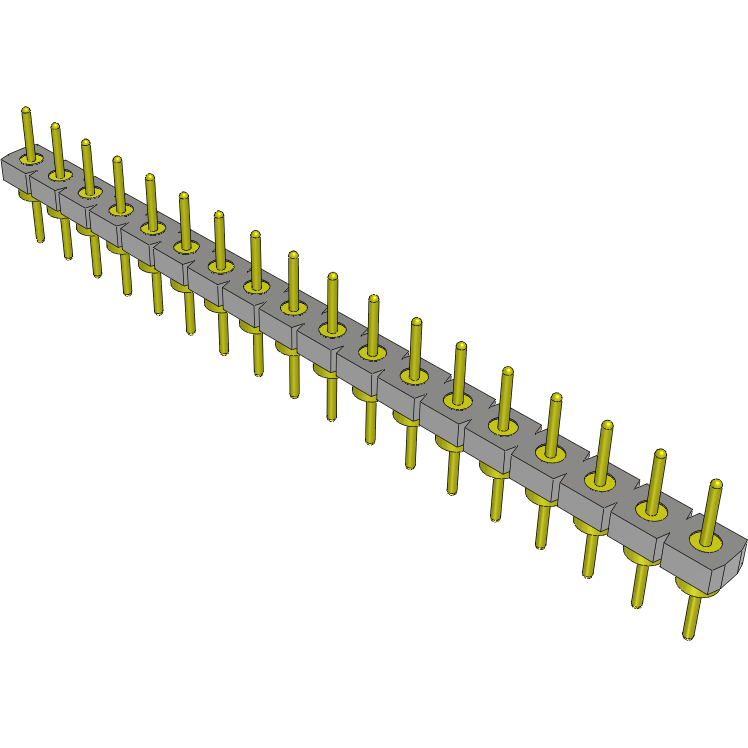 Samtec-BBL-118-T-F Steckverbinderleisten und Leiterplattenbuchsen Conn Unshrouded Header HDR 18 POS 2.54mm Solder ST Top Entry Thru-Hole Tube