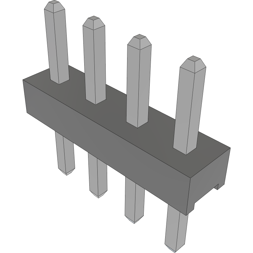 Samtec-MTMM-104-03-T-S-120 Cabezales del conector y receptáculos PCB Conn Unshrouded Header HDR 4 POS 2mm Solder ST Top Entry Thru-Hole Bulk