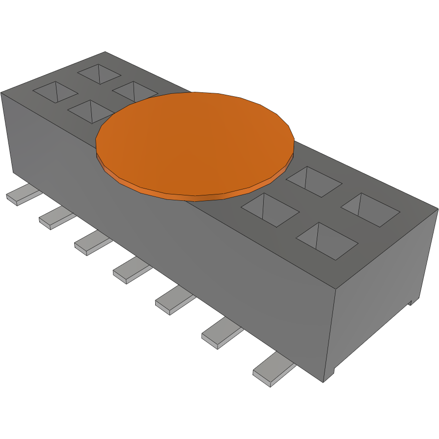 Samtec-CLP-107-02-L-D-BE-A-K Connector Headers and PCB Receptacles Conn Socket Strip SKT 14 POS 1.27mm Solder ST Bottom Entry SMD TIGER CLAW™ Tube