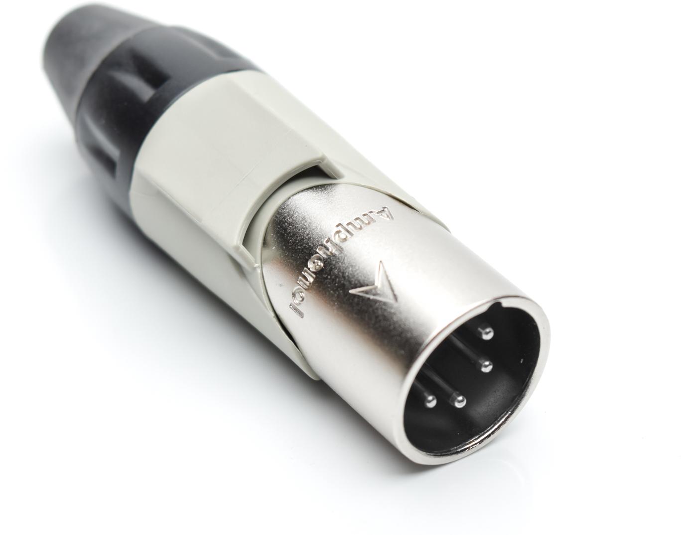 Amphenol-AX4M8M 音频及视频连接器 Conn XLR Connector M 4 POS Solder Cup ST Cable Mount 4 Terminal 1 Port Box