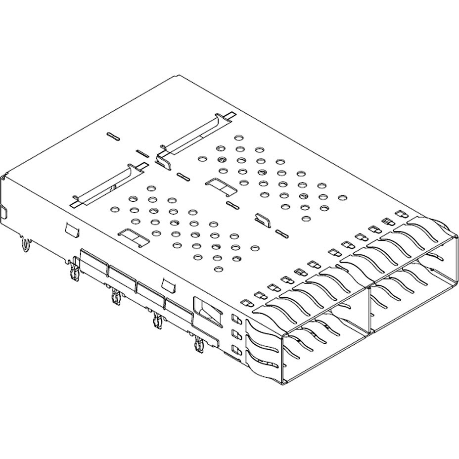 Molex-1000151640 Steckverbinderzubehör Connector Accessories zQSFP+ Cage Stainless Steel zQSFP+™ Tray