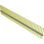 Conn Unshrouded Header HDR 40 POS 2.54mm Solder ST Top Entry Thru-Hole Bulk
