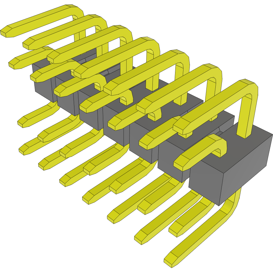 Samtec-BTSW-107-01-T-D Ponti e derivazioni del connettore Conn Jumper M 14 POS 2.54mm Solder ST Thru-Hole Tube