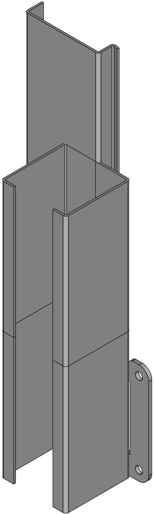 Hammond Manufacturing-1485BW1 Verdrahtungskanäle Wireway Solid Wall Square Screw Steel Gray