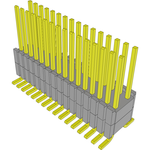 Conn Board Stacker HDR 32 POS 1.27mm Solder ST SMD Tube