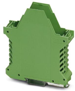 PHOENIX CONTACT-2907130 null DIN rail housing, Lower housing part with metal foot catch, tall design, with vents, width: 22.6 mm, height: 99 mm, depth: 107.3 mm, cross connection: without bus connector, number of positions cross connector: not relevant, color: green