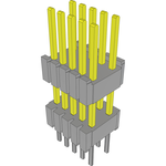Conn Board Stacker HDR 10 POS 1.27mm Solder ST Thru-Hole Layer