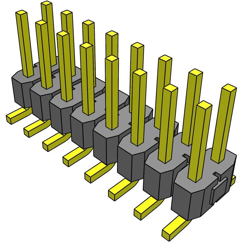 Samtec-TSM-108-01-S-DV-M Steckverbinderleisten und Leiterplattenbuchsen Conn Unshrouded Header HDR 16 POS 2.54mm Solder ST Top Entry SMD Tube