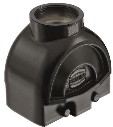 HARTING-19410100422 Adaptadores de manguitos ajustables Hood 180° 10B Shell Size Polyamide Double Lock Han-Eco®