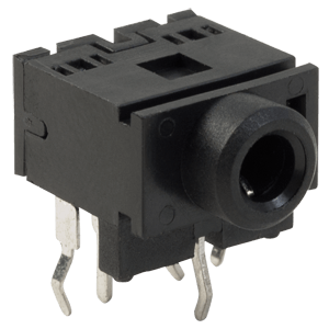 Same Sky (formerly CUI Devices)-SJ1-3554NG Conector de audio y video Conn 3.5MM Audio Jack RCP 3 POS Solder RA Thru-Hole 4 Terminal 1 Port