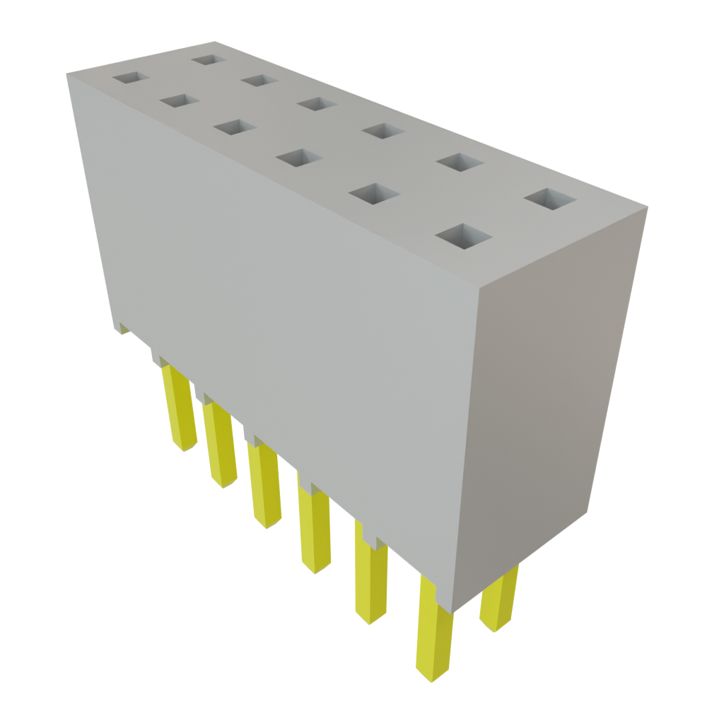Samtec-SSQ-106-02-G-D Steckverbinderleisten und Leiterplattenbuchsen Conn Socket Strip SKT 12 POS 2.54mm Solder ST Top Entry Thru-Hole Bulk