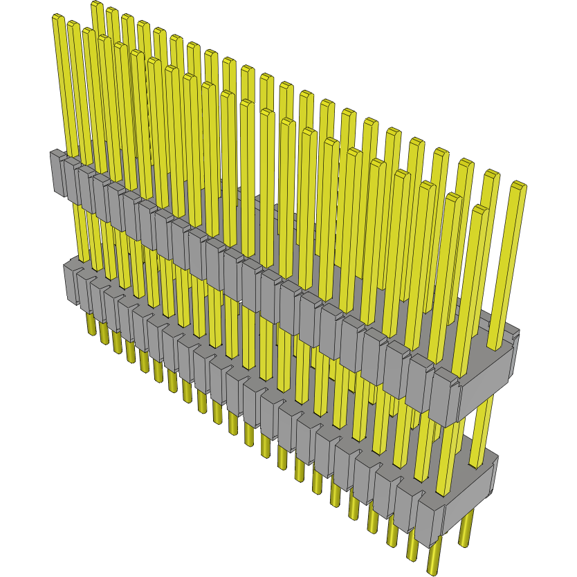 Samtec-DWM-22-60-G-D-400 Connector Headers and PCB Receptacles Conn Board Stacker HDR 44 POS 1.27mm Solder ST Thru-Hole Tube