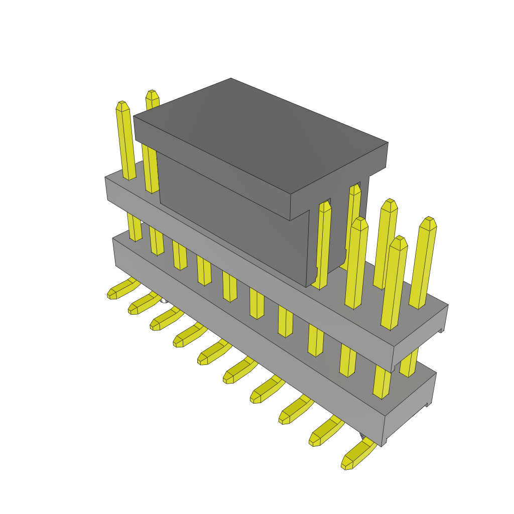 Samtec-TW-10-03-L-D-290-SM-A-P Steckverbinderleisten und Leiterplattenbuchsen Conn Board Stacker HDR 20 POS 2mm Solder ST Top Entry SMD Tube